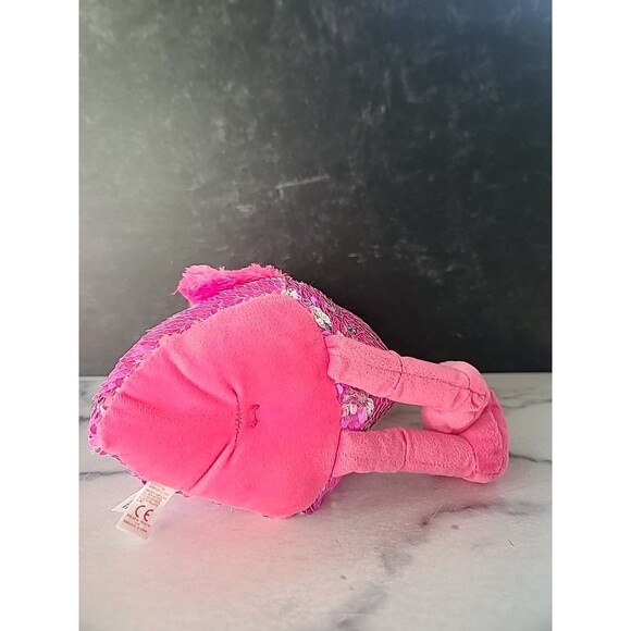 TY Flippables Pinky Pink Flamingo Plush Stuffed Animal Sequins 14 Inch 2018 - Picture 5 of 10